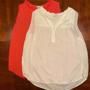 TWO Boden sleeveless blouses size US 14 in EUC